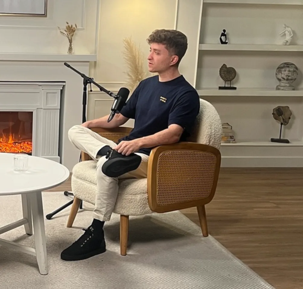 Gabriel Segall, founder of AI Scaling Systems, seated during a recorded conversation.